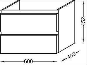Тумба с раковиной Jacob Delafon 60 для ванной в интернет-магазине Sanbest