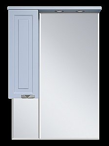 Зеркало со шкафом Misty Терра 70 П-Тер02070-0501Л серый в ванную от интернет-магазине сантехники Sanbest