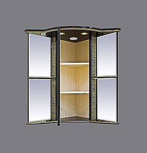 Зеркало со шкафом Misty Olimpia Lux 60 черное патина в ванную от интернет-магазине сантехники Sanbest