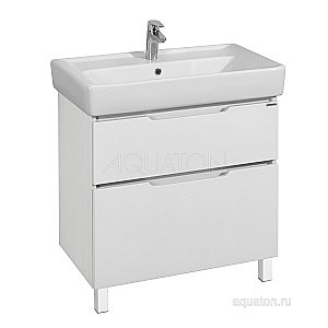 Тумба с раковиной Акватон Дакота 80 белый глянцевый/выбеленное дерево для ванной в интернет-магазине Sanbest