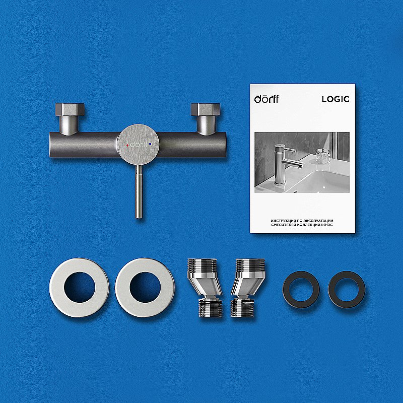 Смеситель для душа Dorff Logic D4083016 сталь купить в интернет-магазине сантехники Sanbest