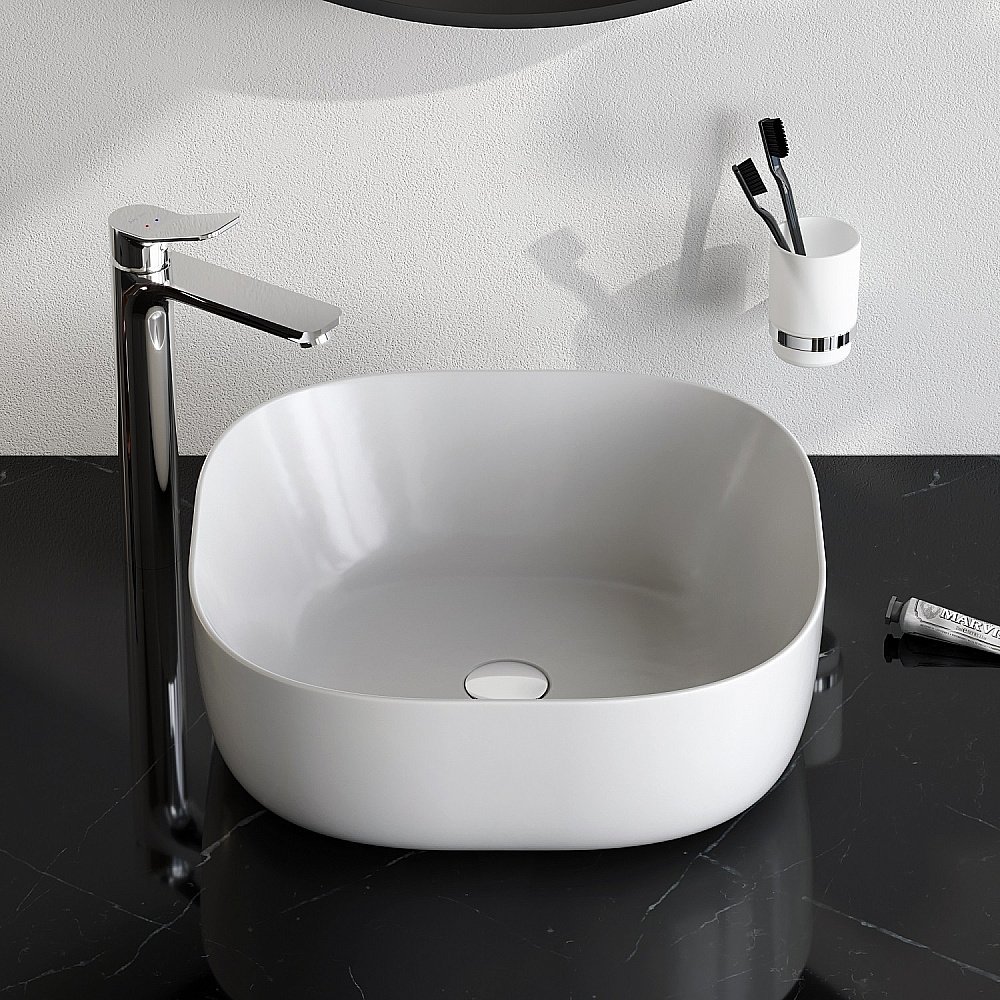 Раковина накладная AM.PM Func 43 M8FWCC30430WG белая купить в интернет-магазине Sanbest