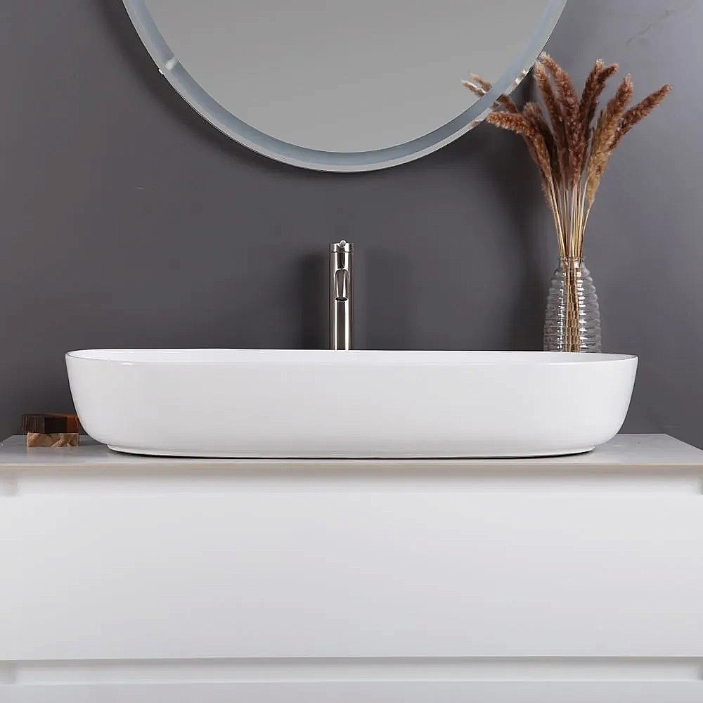 Раковина накладная Belbagno 82 BB1349 белая купить в интернет-магазине Sanbest