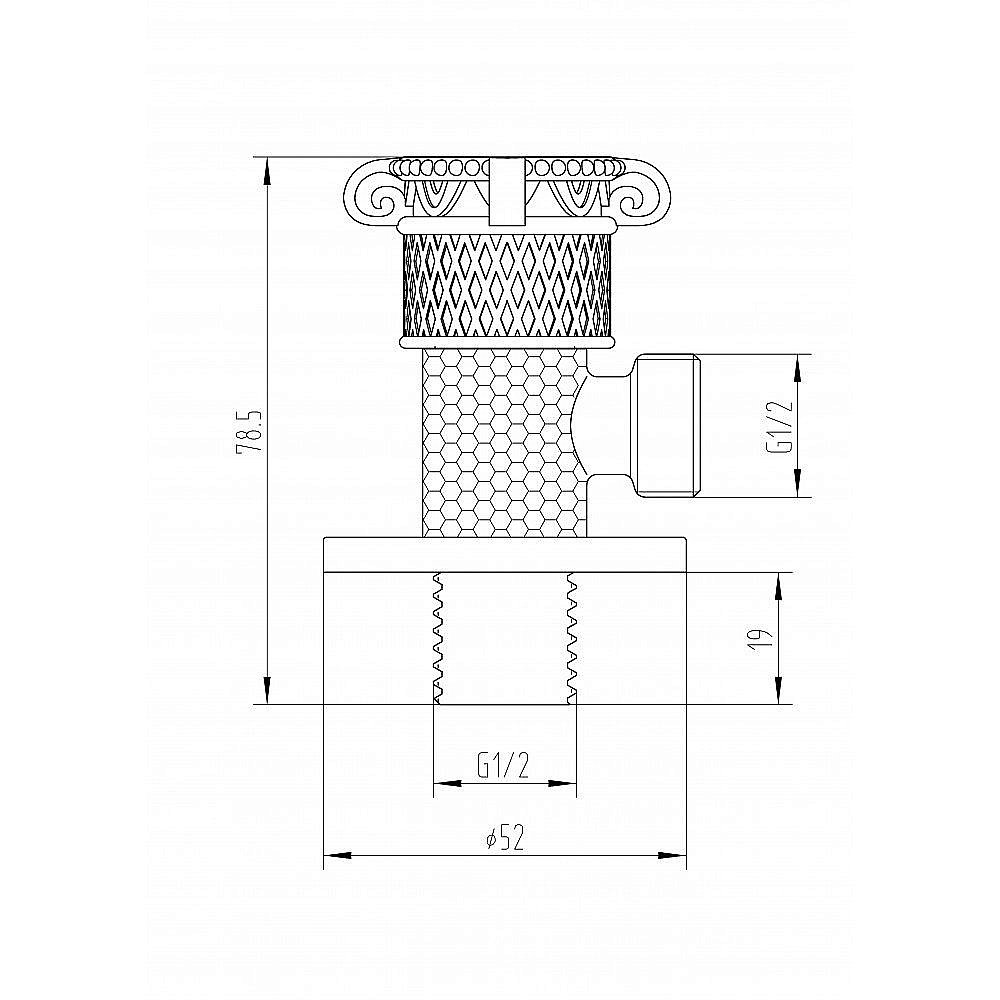 Запорный вентиль Milacio MC.008.BR бронза купить в интернет-магазине сантехники Sanbest