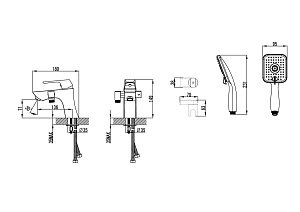 Смеситель для ванны Lemark Unit LM4515C купить в интернет-магазине сантехники Sanbest