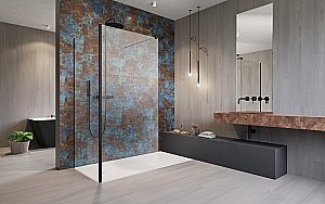 Душевое ограждение Radaway Modo New Black IV 120х85 стекло прозрачное/профиль черный матовый купить в интернет-магазине Sanbest