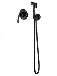 Смеситель с гигиеническим душем встраиваемый WONZON & WOGHAND STEAM, Черный матовый (WW- 88849008-MB) купить в интернет-магазине сантехники Sanbest