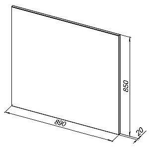 Зеркало Aquanet Lino 253908 90 белый матовый в ванную от интернет-магазине сантехники Sanbest