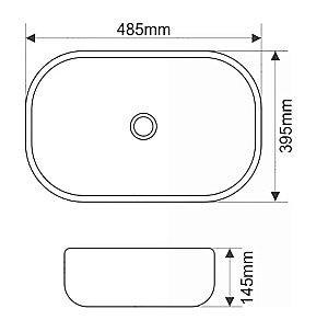 Раковина накладная SantiLine 48,5 SL-1105 белая купить в интернет-магазине Sanbest