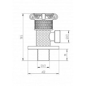 Запорный вентиль Milacio MC.008.BR бронза купить в интернет-магазине сантехники Sanbest