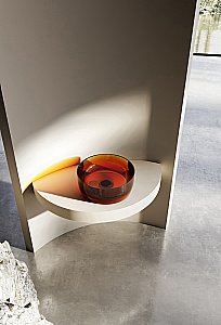 Раковина накладная прозрачная ABBER Kristall AT2804Opal коричневая купить в интернет-магазине Sanbest