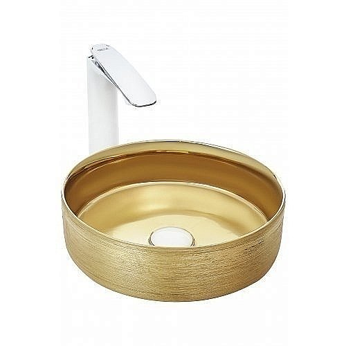 Раковина накладная WeltWasser WW ELBACH 3134 LSG 35,5 золотая купить в интернет-магазине Sanbest