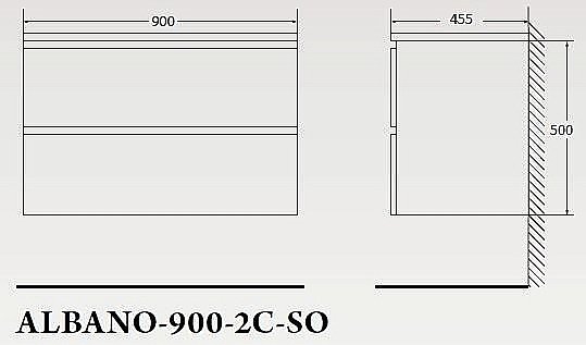 Тумба с раковиной BelBagno ALBANO 90 Rovere Rustico для ванной в интернет-магазине Sanbest