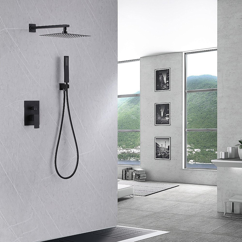 Душевая система ABBER Daheim AF8219B черная матовая купить в интернет-магазине сантехники Sanbest