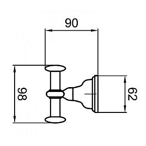 Крючок Webert Ottocento AM500401010 купить в интернет-магазине сантехники Sanbest