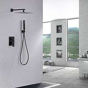 Душевая система ABBER Daheim AF8219B черная матовая купить в интернет-магазине сантехники Sanbest