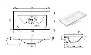 Тумба с раковиной Эстет Bali 100 белая для ванной в интернет-магазине Sanbest