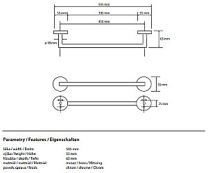 Полотенцедержатель Bemeta Omega 104204022 купить в интернет-магазине сантехники Sanbest
