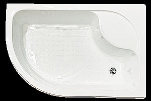 Душевой уголок Royal Bath RB8120BK-C-BL-Practic 120х80 стекло рифленое/профиль черный купить в интернет-магазине Sanbest