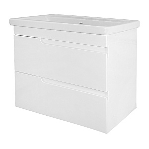 Тумба с раковиной подвесная Loranto KANTRI CS00097251 70/2 раковина Фостер 70, белый глянец для ванной в интернет-магазине Sanbest