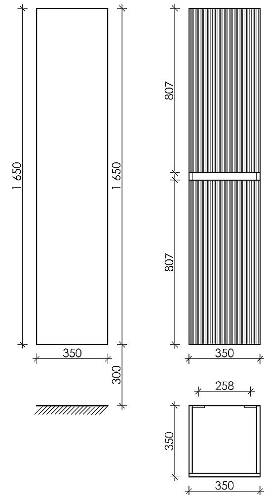 Шкаф-пенал подвесной Sancos Snob T PSNT35SM Doha Soft для ванной в интернет-магазине сантехники Sanbest