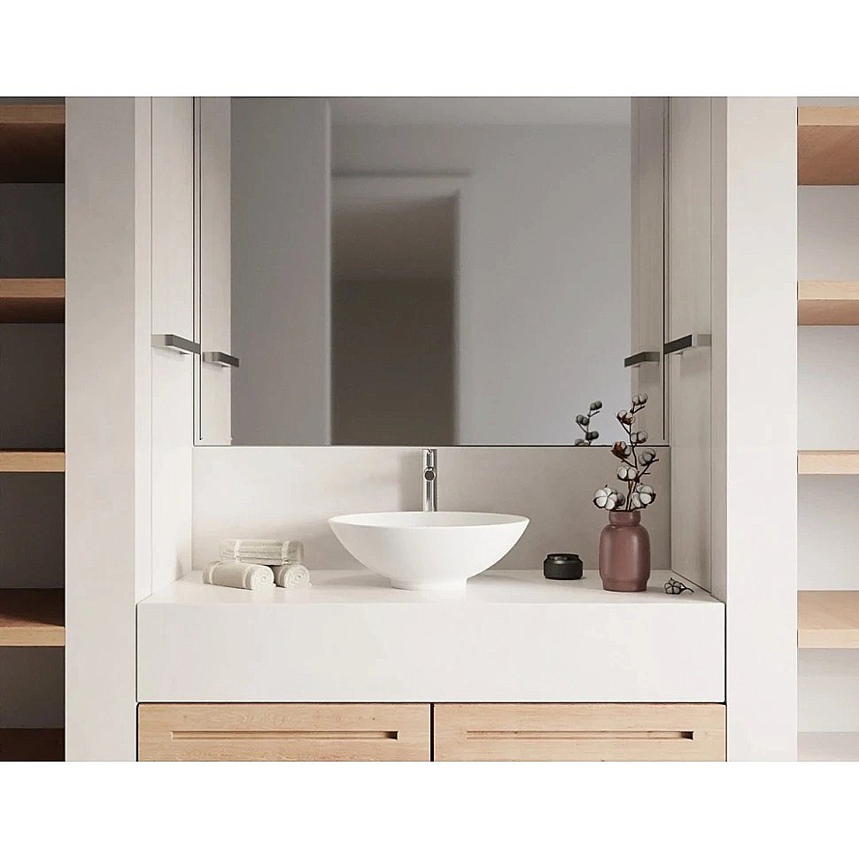 Раковина накладная WhiteCross JASPER 58 0705.058038.200 белая матовая купить в интернет-магазине Sanbest