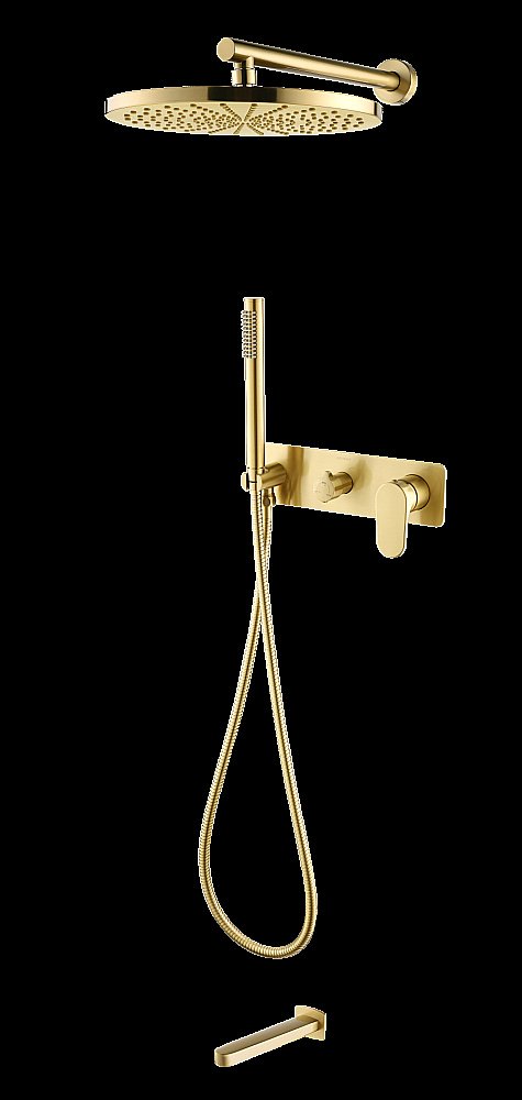 Душевая система Boheme Spectre 454-2-MG золото матовое купить в интернет-магазине сантехники Sanbest