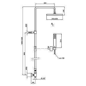 Душевая система Webert Comfort AC0675015METAL купить в интернет-магазине сантехники Sanbest