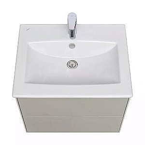 Тумба с раковиной Акватон Сохо 60 слэйт/галька серая для ванной в интернет-магазине Sanbest