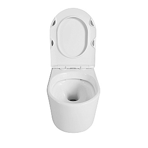 Унитаз подвесной Grossman Thin Rim GR-5602S белый, безободковый, с крышкой микролифт купить в интернет-магазине Sanbest