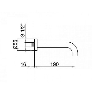 Излив для смесителя Webert Elio AC0371560 купить в интернет-магазине сантехники Sanbest