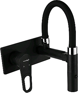 Смеситель для раковины Elghansa Squareline 14Q0191-Black черный купить в интернет-магазине сантехники Sanbest