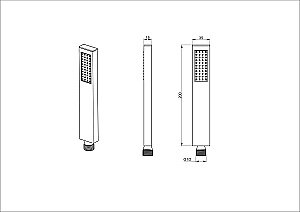 Лейка для душа WONZON & WOGHAND, Черный матовый (WW-88SC06-MB) купить в интернет-магазине сантехники Sanbest