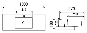 Раковина WeltWasser WW DEILBACH 7505- 100 белая купить в интернет-магазине Sanbest