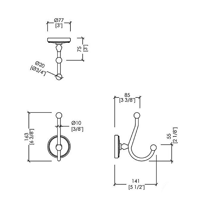 Крючок Devon&Devon Dorothy DOR413BR бронза купить в интернет-магазине сантехники Sanbest