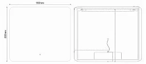 Зеркало Grossman ELEGANS-норма Black 90x80 1790802 черное в ванную от интернет-магазине сантехники Sanbest