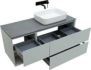 Тумба с раковиной Allen Brau INFINITY 120 папирус матовый для ванной в интернет-магазине Sanbest