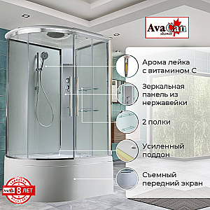 Душевая кабина AvaCan EM Серия EM5811RT 110х80 стандартная прозрачная, правосторонняя купить в интернет-магазине Sanbest