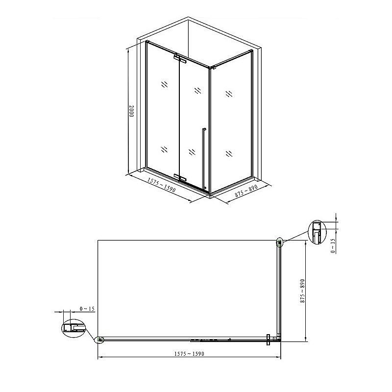 Душевой уголок Allen Brau Fantasy 3.11005.00 160x90 купить в интернет-магазине Sanbest