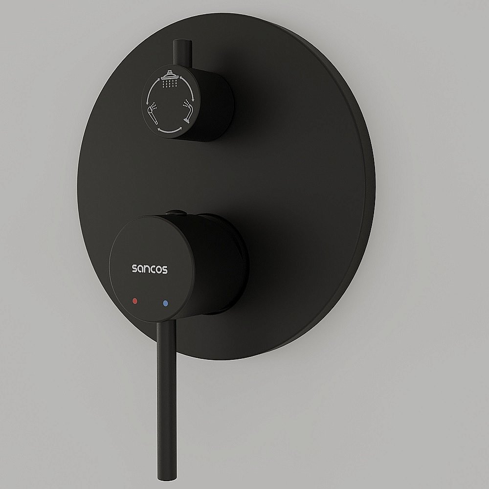 Душевая система Sancos Select SC3004MB черная матовая купить в интернет-магазине сантехники Sanbest