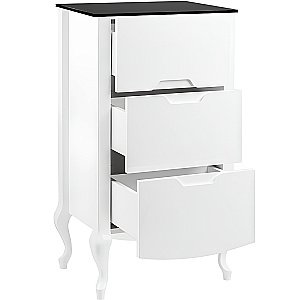 Комод Pestan Rustika 95 RST000K белый/черный для ванной в интернет-магазине сантехники Sanbest