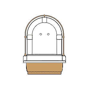 Раковина напольная Migliore Olivia 84 27016 с галереей бронза, панель белая купить в интернет-магазине Sanbest