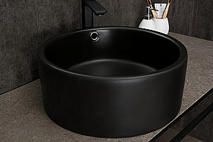 Раковина накладная Gid Esfera 41,5 N9130bg 53382 черный графит, матовая купить в интернет-магазине Sanbest