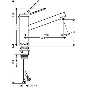 Смеситель для кухни Hansgrohe Zesis M33 74802800 нержавеющая сталь купить в интернет-магазине сантехники Sanbest