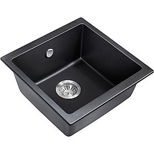 Мойка кухонная Milacio Leon 45 Cuarzo MC.77091 черная матовая купить в интернет-магазине сантехники Sanbest
