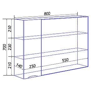 Зеркало со шкафом Loranto Santorini 80 белый купить в интернет-магазине сантехники Sanbest