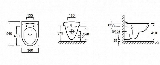 Унитаз подвесной Jacob Delafon ODEON E1080G-00 купить в интернет-магазине Sanbest