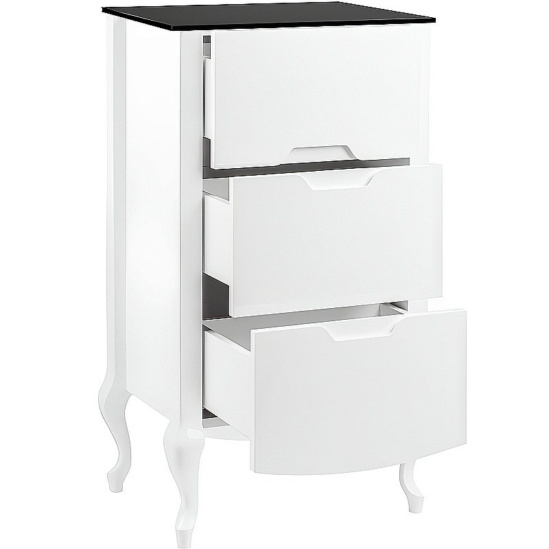 Комод Pestan Rustika 95 RST000K белый/черный для ванной в интернет-магазине сантехники Sanbest