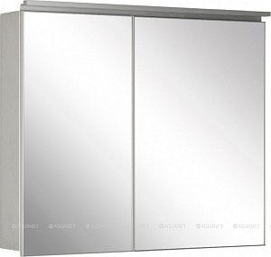 Зеркальный шкаф De Aqua Алюминиум 261754 100 серебро в ванную от интернет-магазине сантехники Sanbest