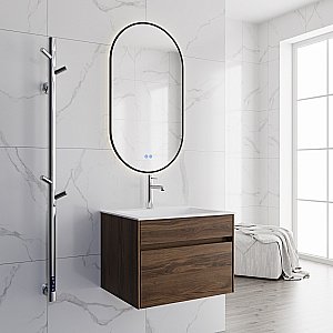 Тумба с раковиной Vincea Chiara 60 VMC-2C600CO/VCB-13600W тёмный дуб/раковина белая для ванной в интернет-магазине Sanbest